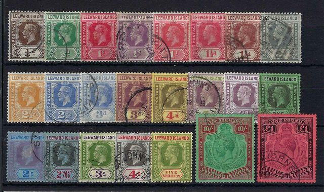 Image of Leeward Islands SG 58/80 FU British Commonwealth Stamp